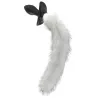 Kinky Puppy Plug vibrant avec Queue blanche Tail Curve 9 x 3.7cm Queue 30cm